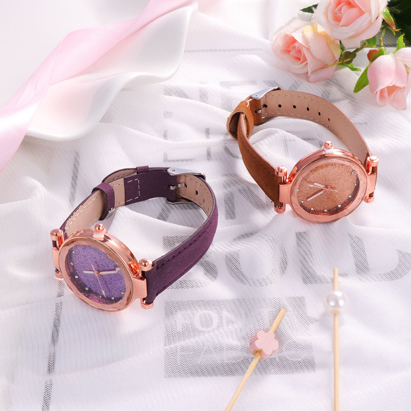 Luxury Watch Gift For Her - 2 montres pour femmes, modèle tendance