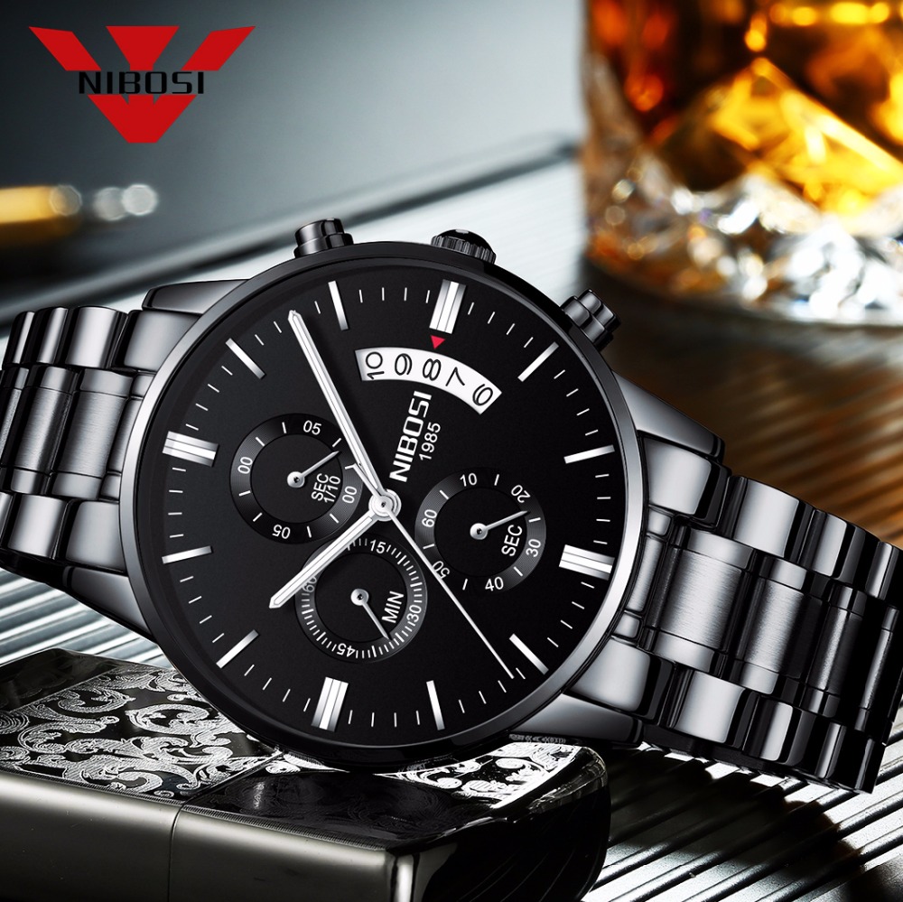 NIBOSI acier inoxydable montre - Luxury Watch Maker avis et prix