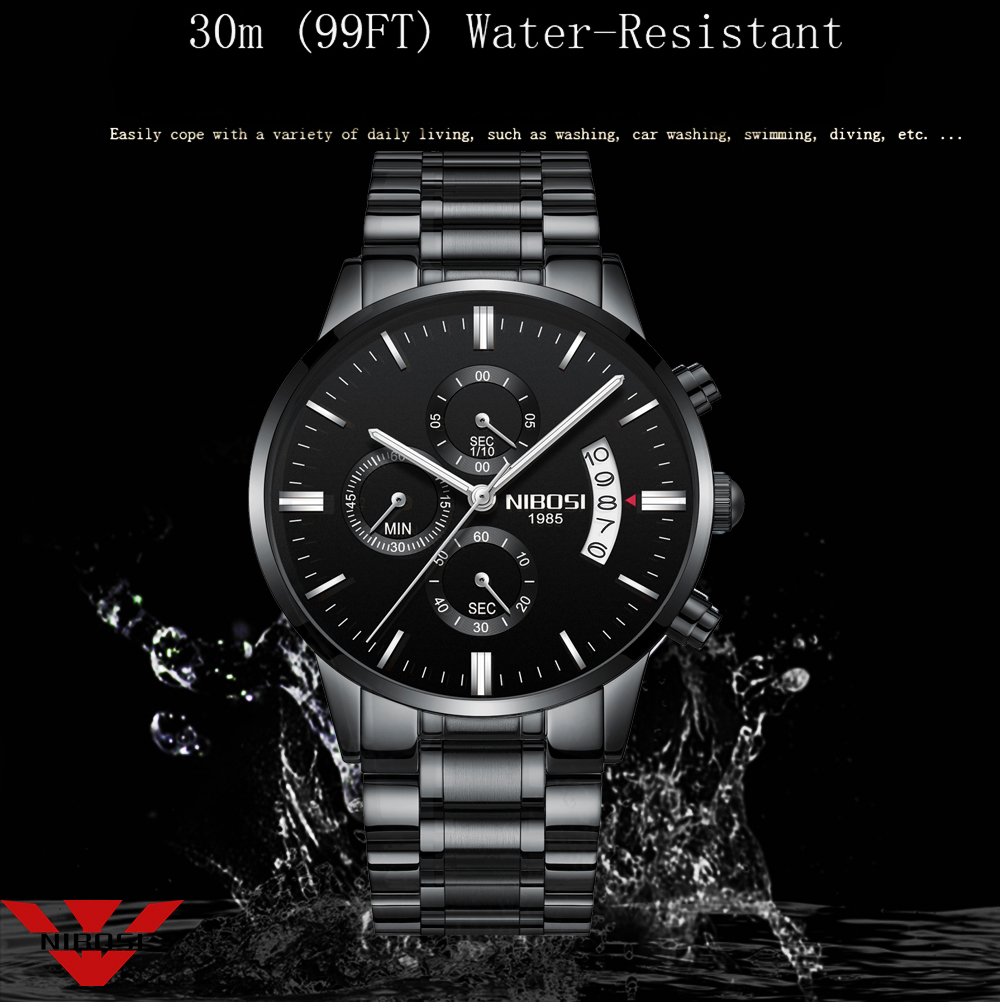 NIBOSI acier inoxydable montre - Luxury Watch Maker avis et prix